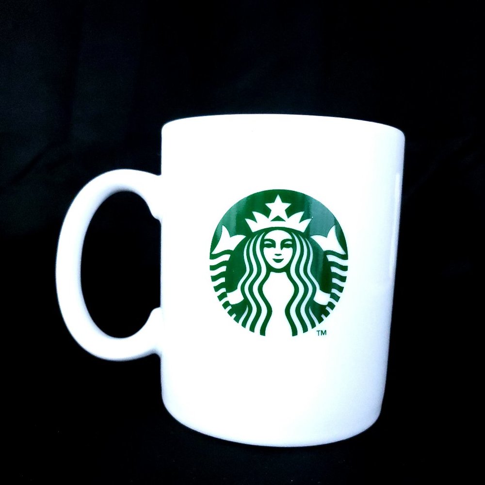 Starbucks Coffee Mug Logo 15oz White Green